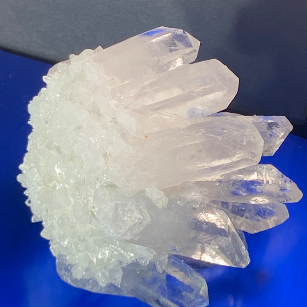 Clear Quarts cluster mineral  from Madagascar 429grams  3"x3 1/2" - Picture 5 of 7